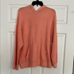 Women's Coral Striped Sweater